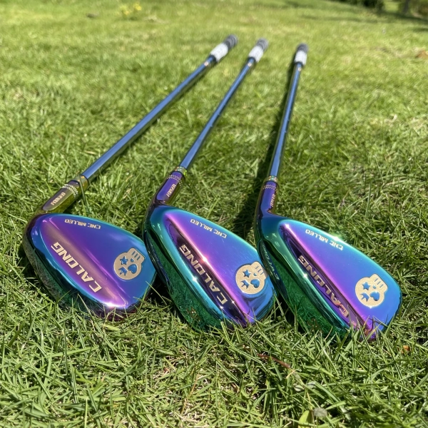 Calong Skull Golf Wedges Black/Rainbow 48 50 52 54 56 58 60 Degree With 115g Steel Shaft Spin Milled Face -Stroke Wedge Game - Image 3