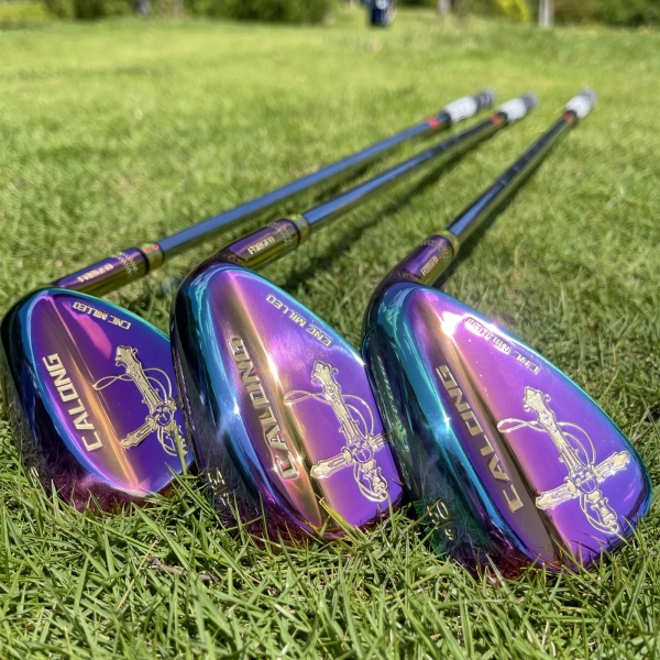 Calong Cross Golf Wedges Silvery/Rainbow 48 50 52 54 56 58 60 Degree With 115g Steel Shaft Spin Milled Face RH Men Golf Clubs - Image 3