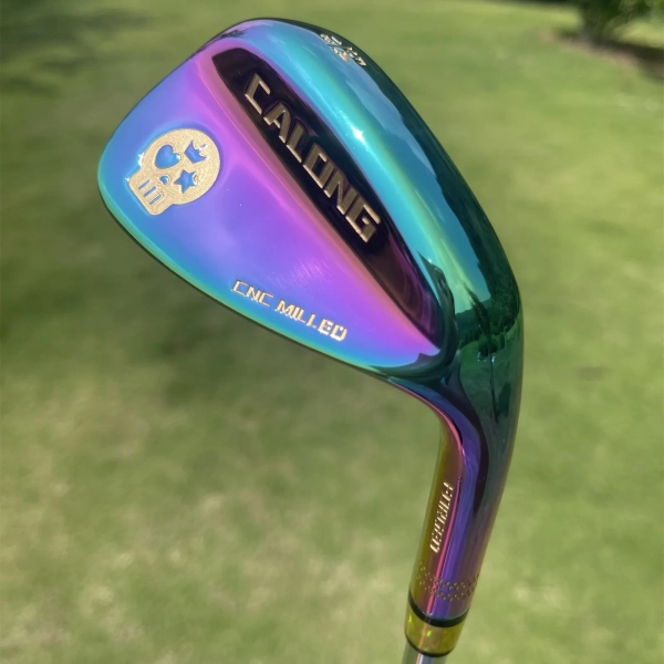 Calong Skull Golf Wedges Black/Rainbow 48 50 52 54 56 58 60 Degree With 115g Steel Shaft Spin Milled Face -Stroke Wedge Game