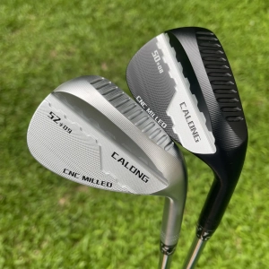 Calong BT Golf Wedges Black/Silvery 48 49 50 52 53 54 56 57 58 60 68 72 Degree With Dynamic Gold S200 Steel Shaft Full Spin Milled -Diversion Trough Design