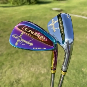 Calong Cross Golf Wedges Silvery/Rainbow 48 50 52 54 56 58 60 Degree With 115g Steel Shaft Spin Milled Face RH Men Golf Clubs