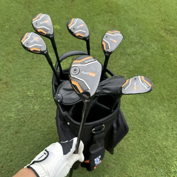 Calong Speed Golf Hub Golf Hybrids 17 20 23 26 30 34 Degree with Graphite Shaft 65g SR Flex Rescue Adjustable Weight RH Men Golf Clubs Headcover - Image 7