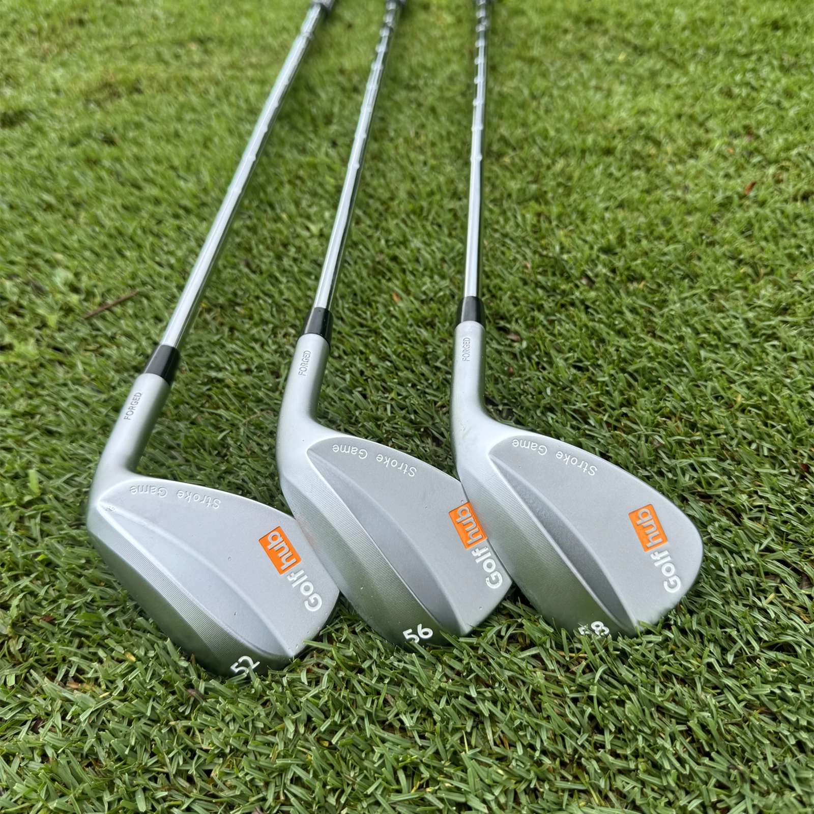 Calong Forged Golf HUB Golf Wedge Silvery 50 52 54 56 58 60 Degree With 115g Stiff Flex Steel Shaft -Full CNC Spin Face - Image 4