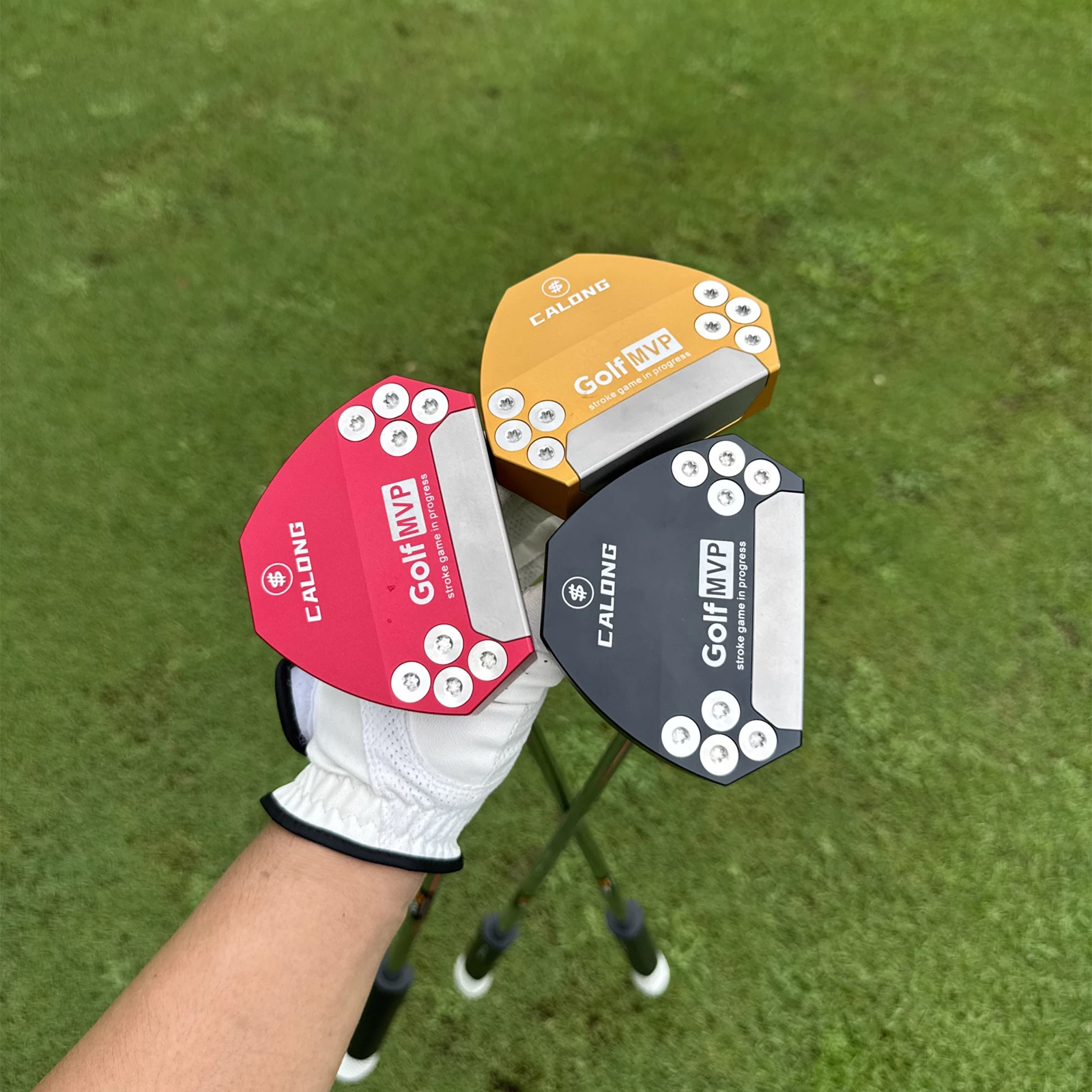 Calong Zero Torque Golf MVP Golf Putter Black/Red/Golden 34/35inch with Headcover -Improve Your Putter Game