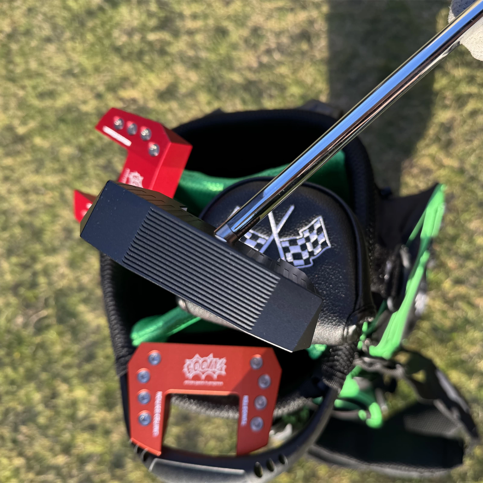 Calong BOOM Golf Putter Center Shaft 6063 Alloy Black/Red/Orange Colors 34/35inch With Tungsten Screws Balance Technology Included Headcover - Image 5