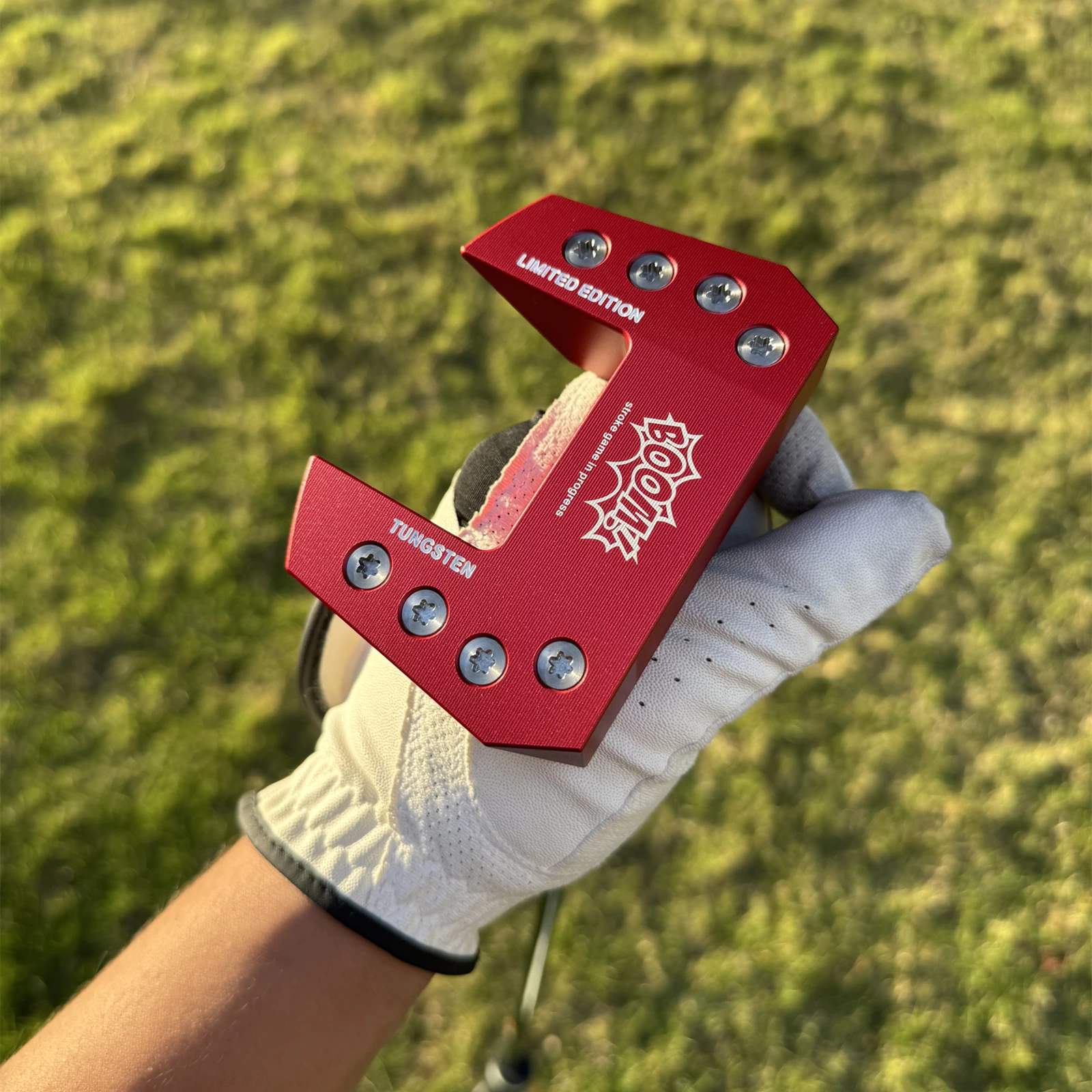 Calong BOOM Golf Putter Center Shaft 6063 Alloy Black/Red/Orange Colors 34/35inch With Tungsten Screws Balance Technology Included Headcover - Image 10